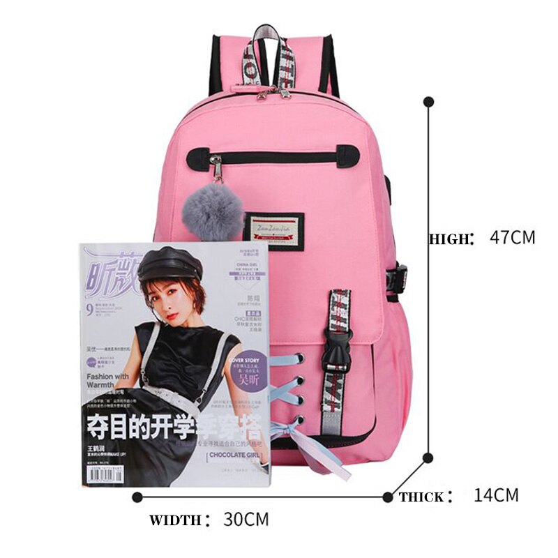 Casual School Bags With USB Charging