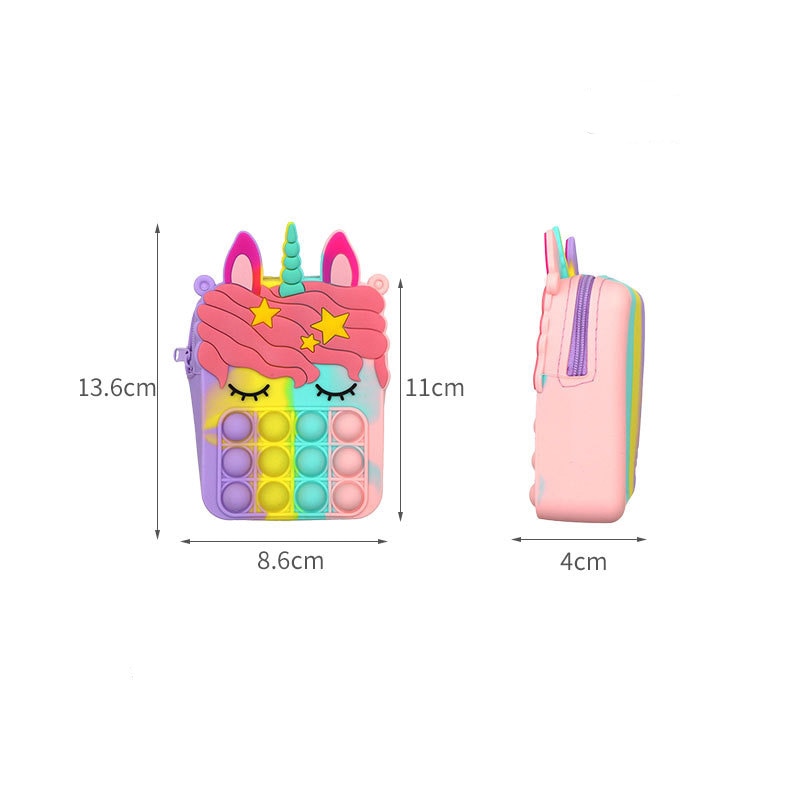 Pop Figet Toys Girl Unicorn Bag