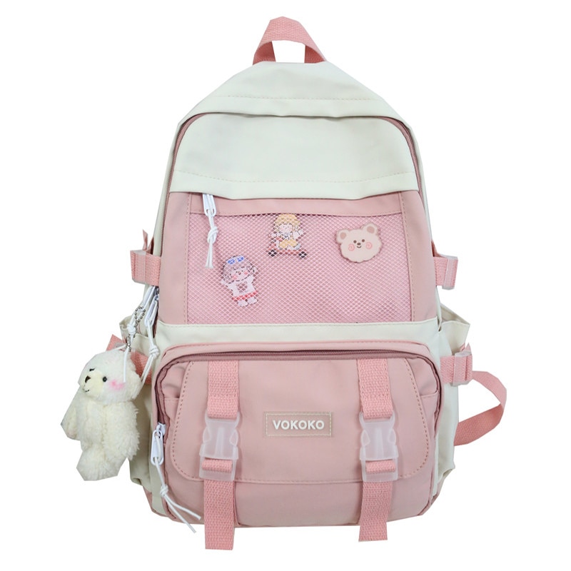 Nylon Kawai Rucksack Cute Student School Bag
