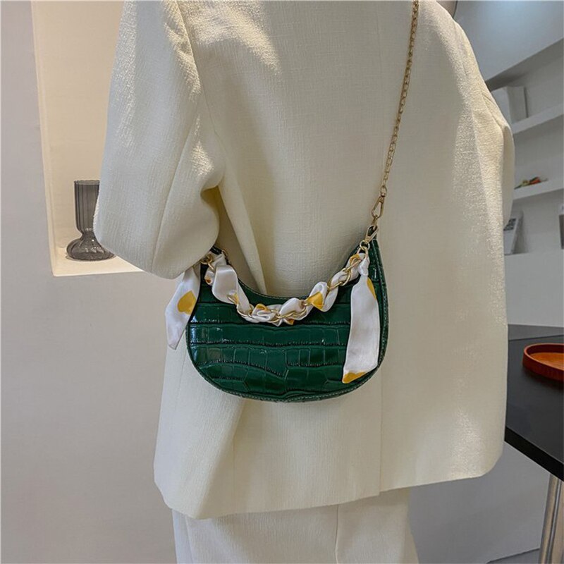 Stone Pattern Dumpling Crossbody Bag