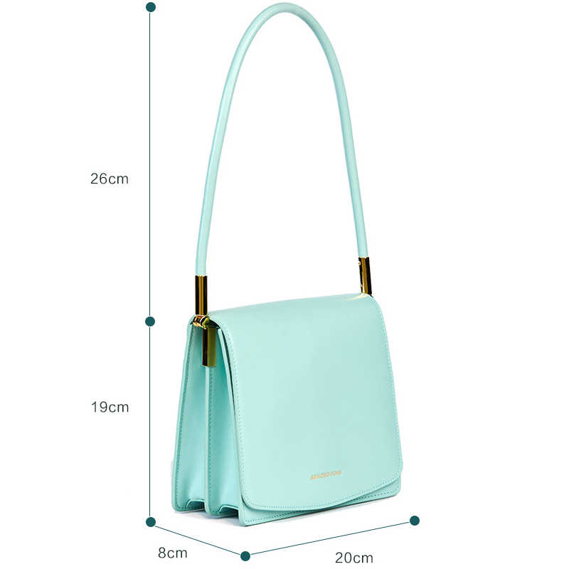 Tofu Bag Hasp Square Single-Shoulder Bag