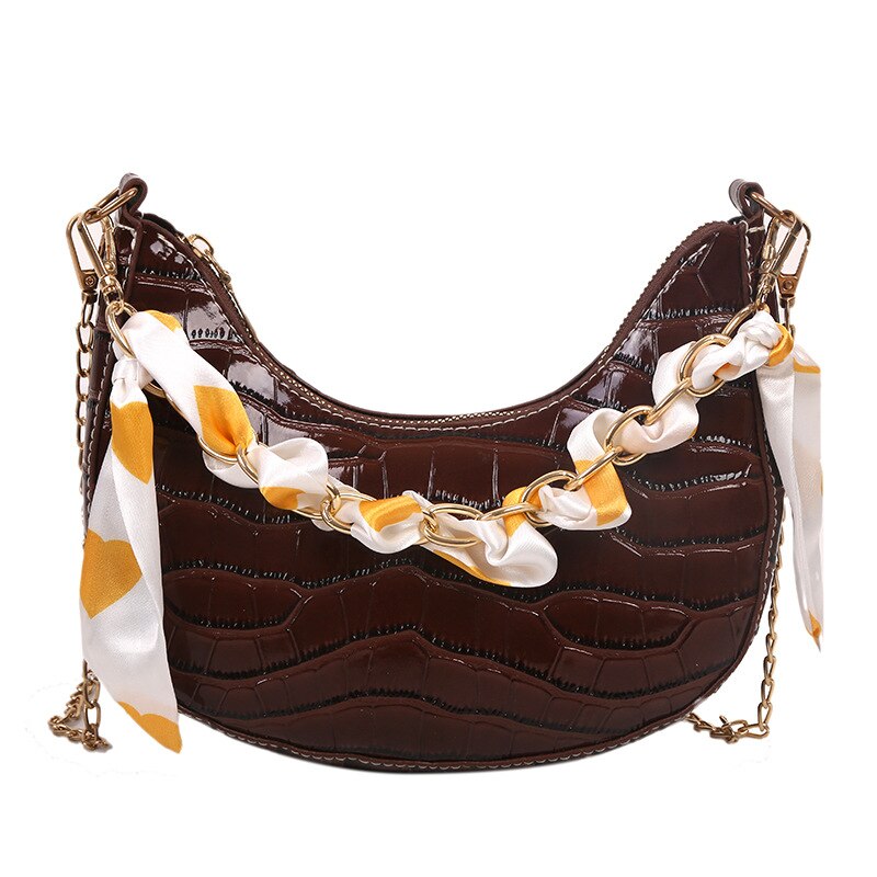 Stone Pattern Dumpling Crossbody Bag