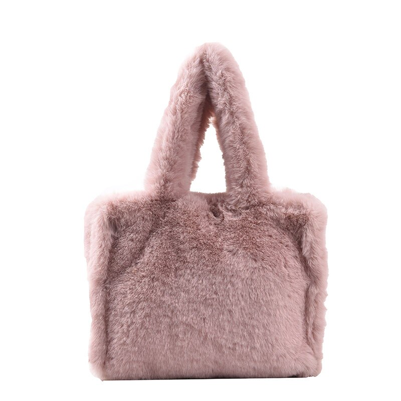 Casual Faux Fur Handbag For Women