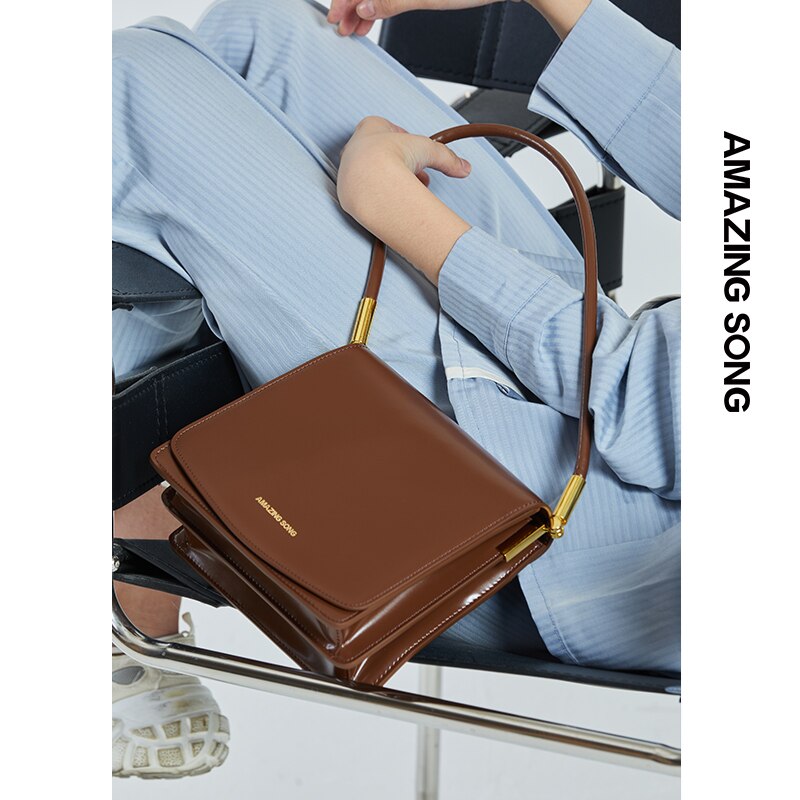 Tofu Bag Hasp Square Single-Shoulder Bag