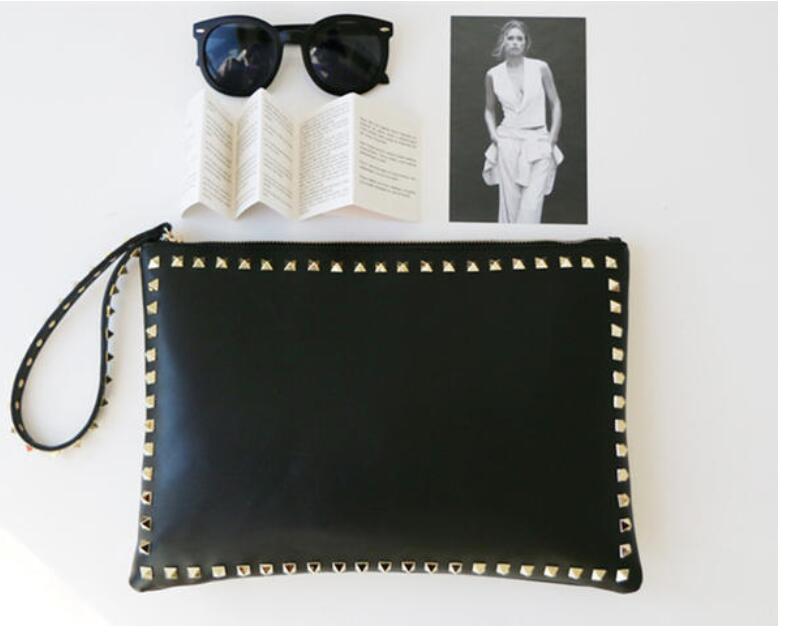 Leather Rivet Handbag