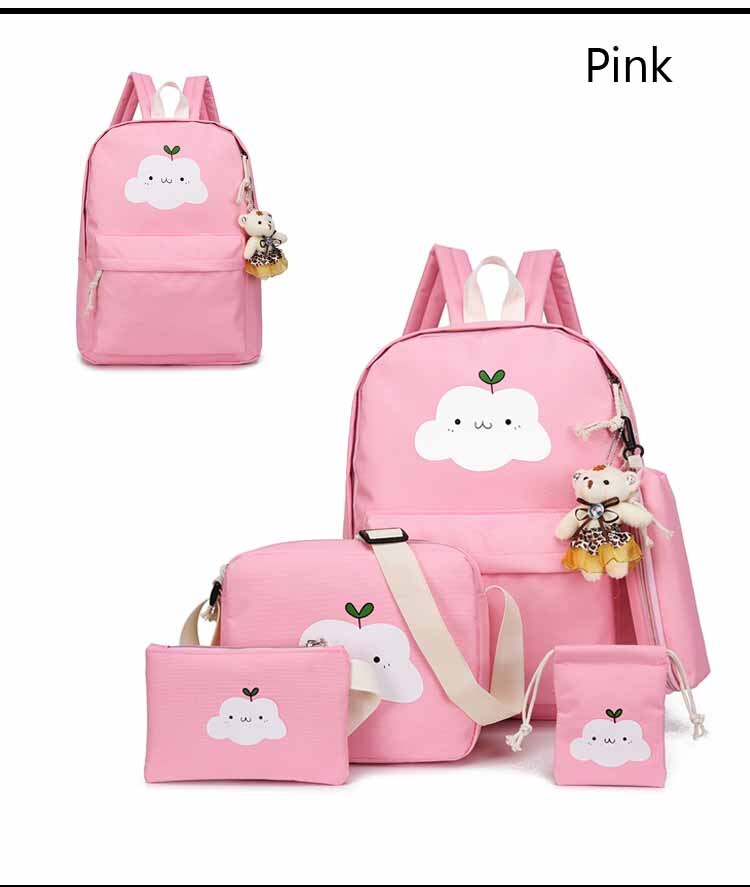 Nylon Backpack Cute Cloud Printing