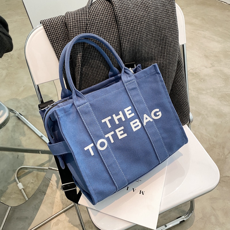 Canvas Shopper Tote Top Handle Purse