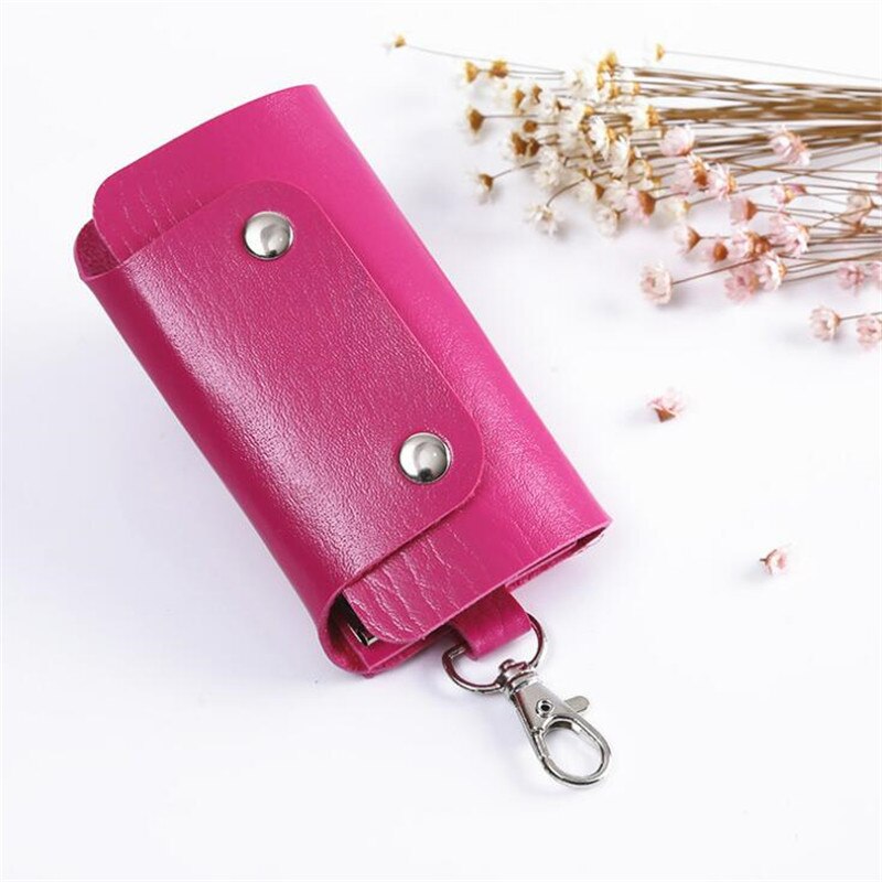 Portable Leather Car Keychain Housekeeper