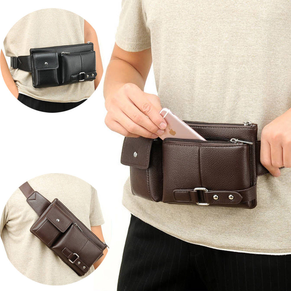 Men's belt bag classic solid color