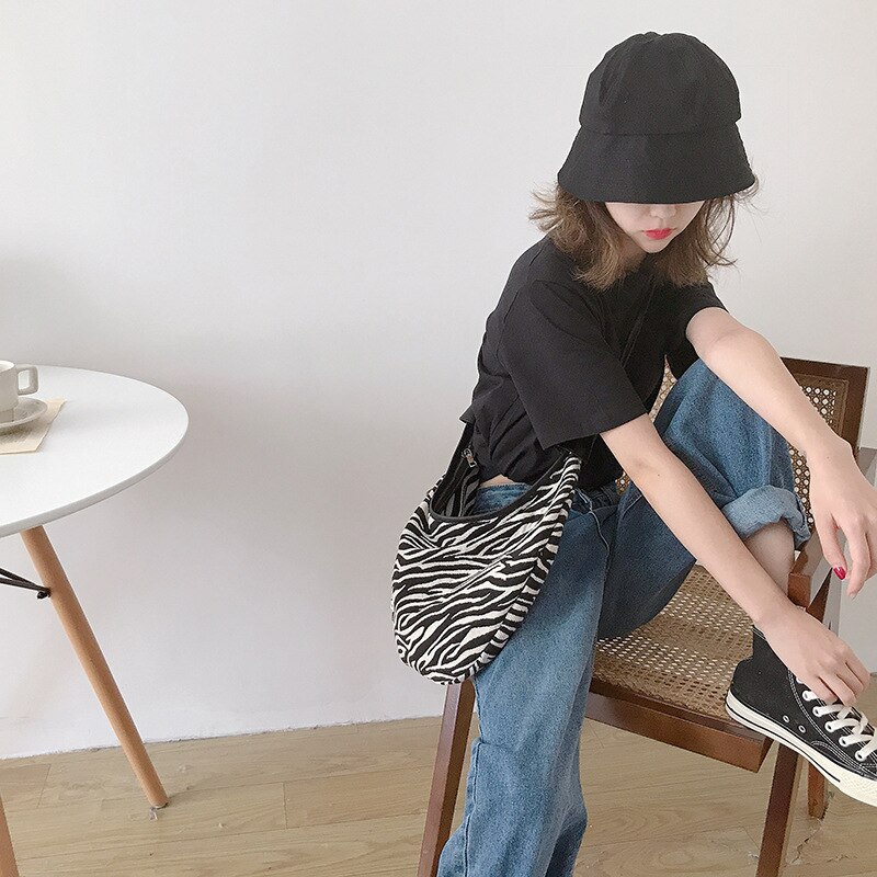 Jacquard Fabric Shoulder Bag