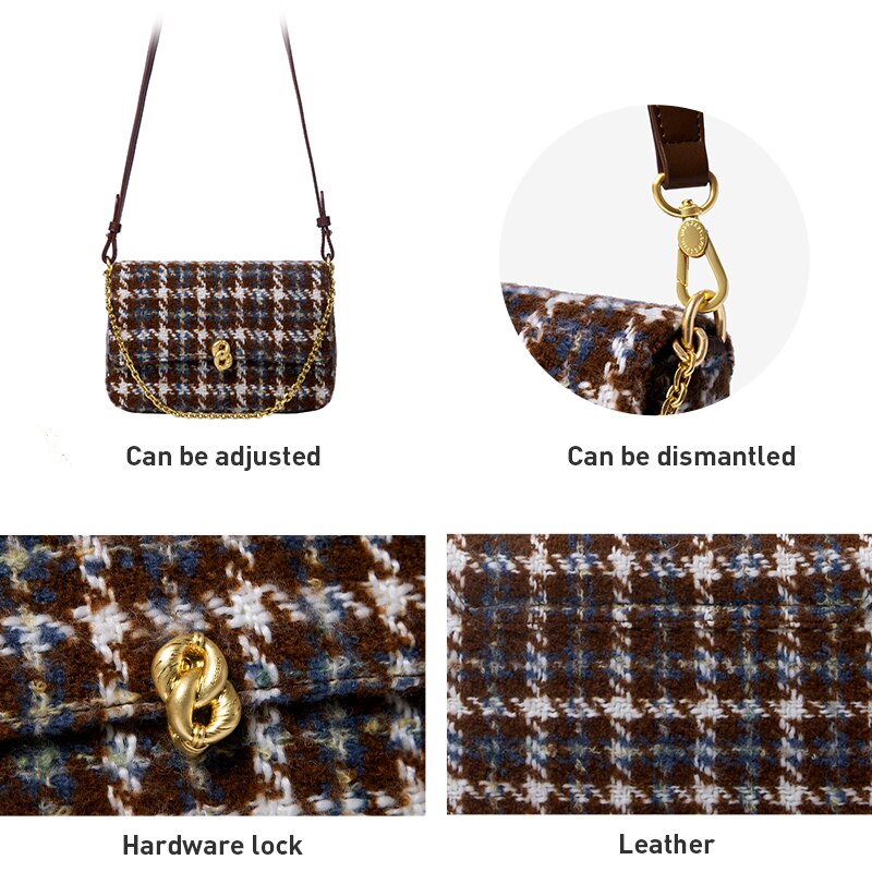 Houndstooth Trendy Ins Messenger Bag