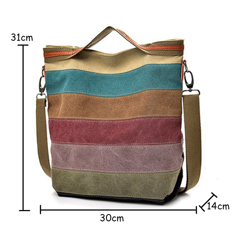 Canvas Patchwork Women's Bag