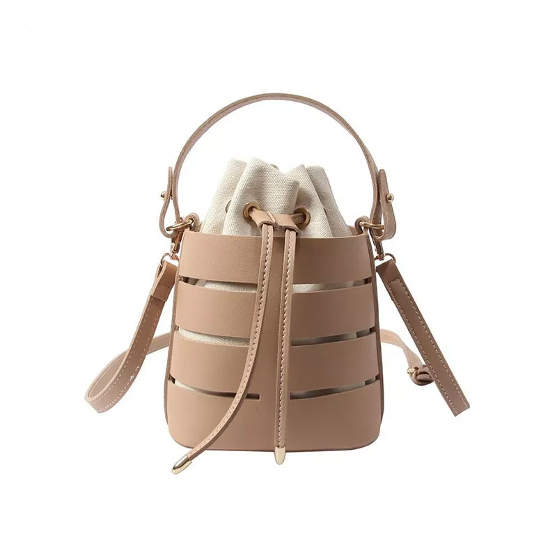 Hollow Out PU Leather Handbag