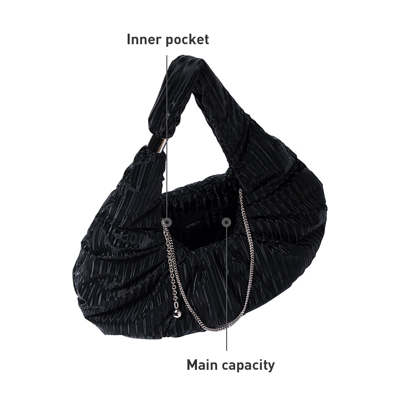 Large-capacity Niche Design Pleated Tote Bag