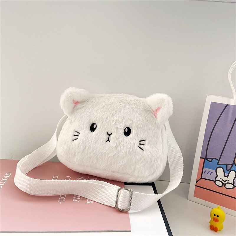Cartoon Cat Baby Girls Crossbody Bag