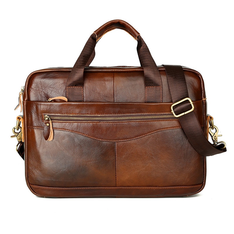 Mens Cowhide Leather Briefcase