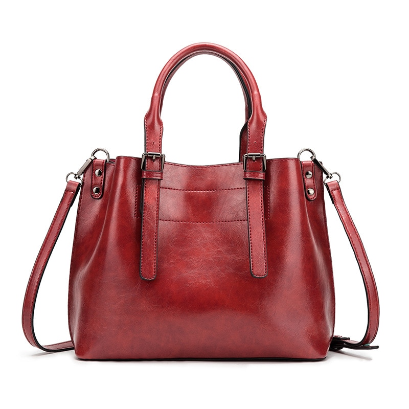 Oil Wax Leather Handbag