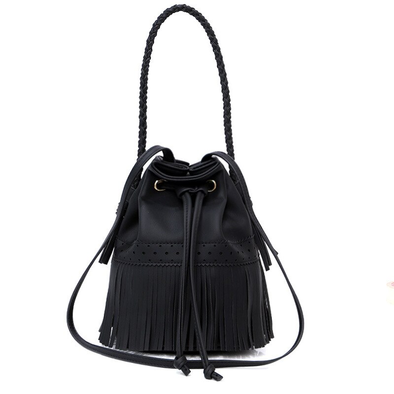 Drawstring Tassel Crossbody Bag