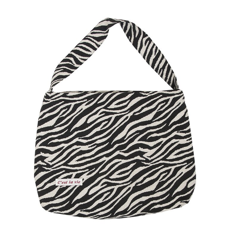 Jacquard Fabric Shoulder Bag