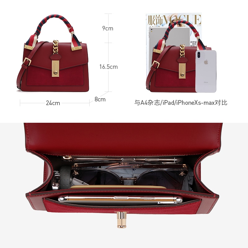 Split Leather High-quality Handbag