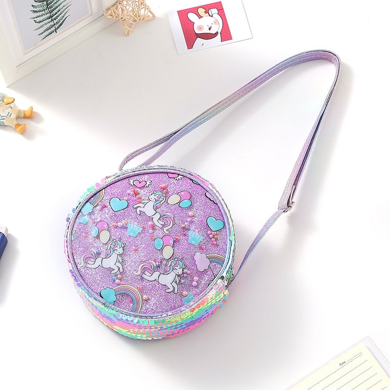 Fashion Girls Sequined Crossbody Bag