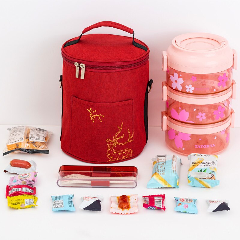 Large Capacity Cylindrical Cooler Bag