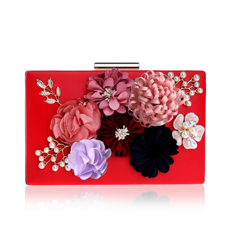 Flower Beaded Small Day Clutch
