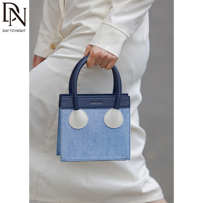 Panelled Genuine Leather Shoulder Crossbody Bag