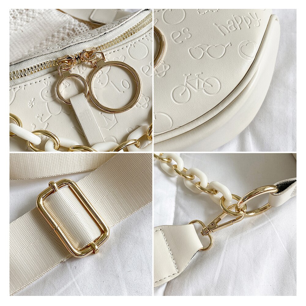 High Quality PU Leather Saddle Bag