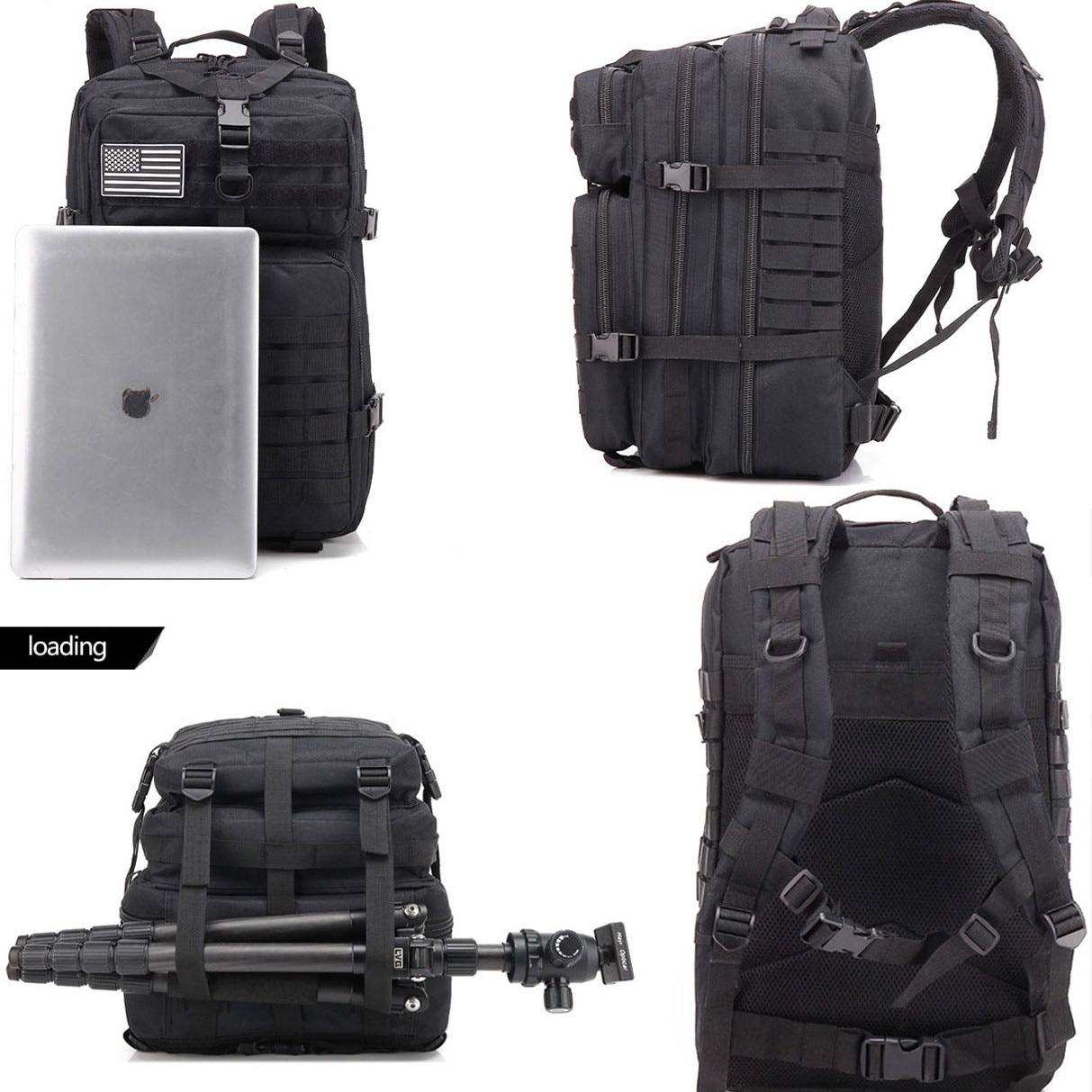 50L Large Capacity Army Backpack Men