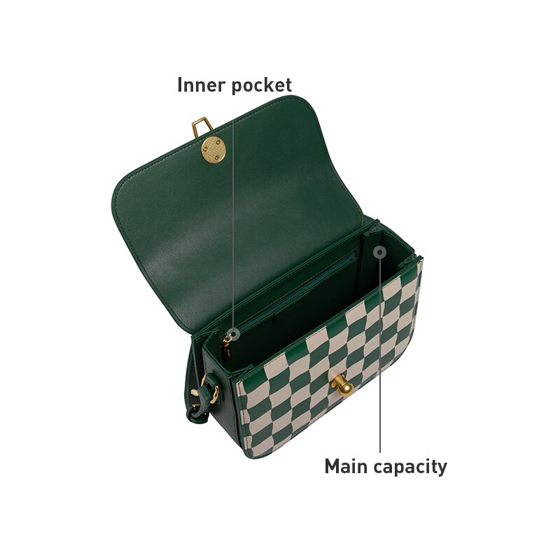 High-end Texture Checkerboard Shoulder Bag
