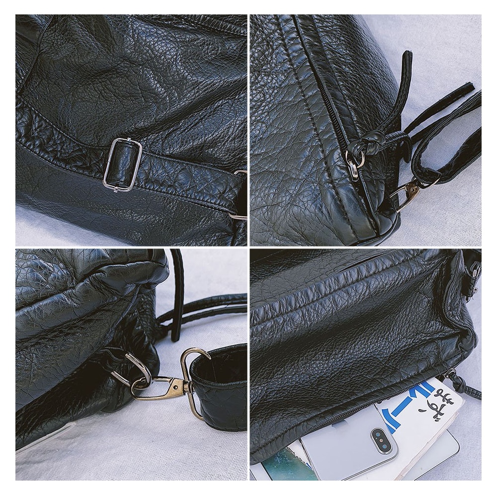 Casual Soft PU Leather Backpack