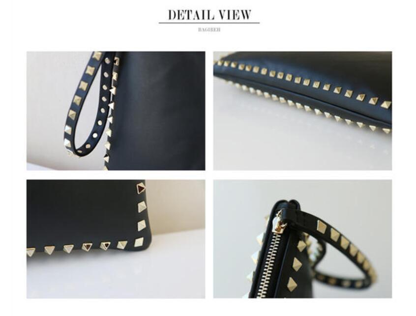 Leather Rivet Handbag