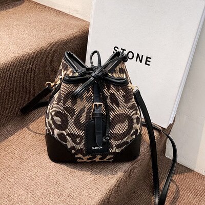 Leopard Print Luxury Bucket Bag