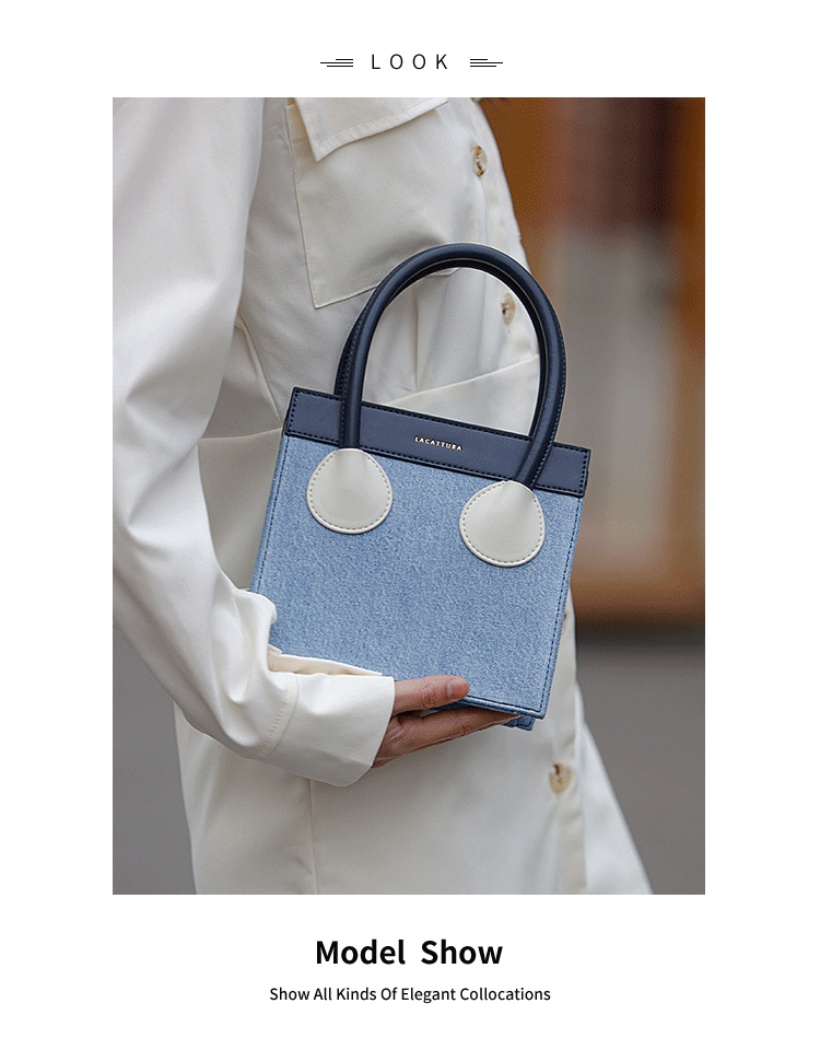 Panelled Genuine Leather Shoulder Crossbody Bag