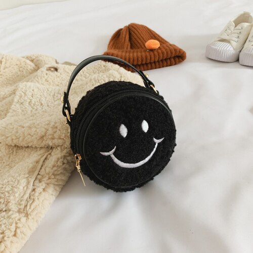 Smiley Kids Mini Round Shoulder Bag