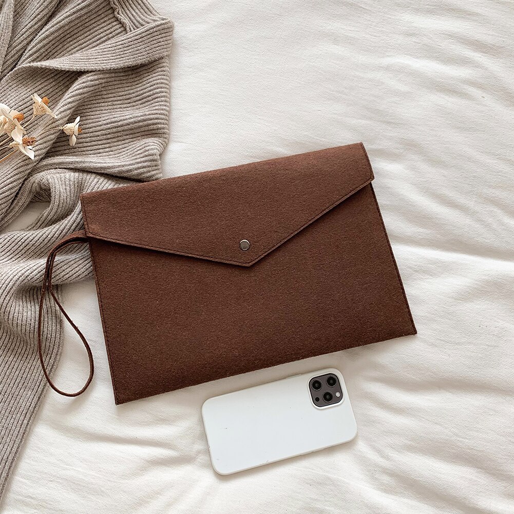 Envelop Bag Felt Solid Color Party Evening Bag