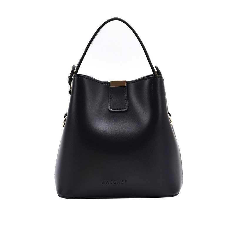 Solid Color PU Leather Bucket