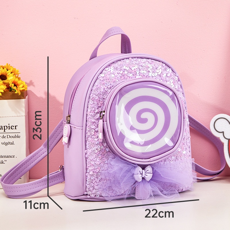 Children Mini Backpack Purse Cute Lollipop School Bag