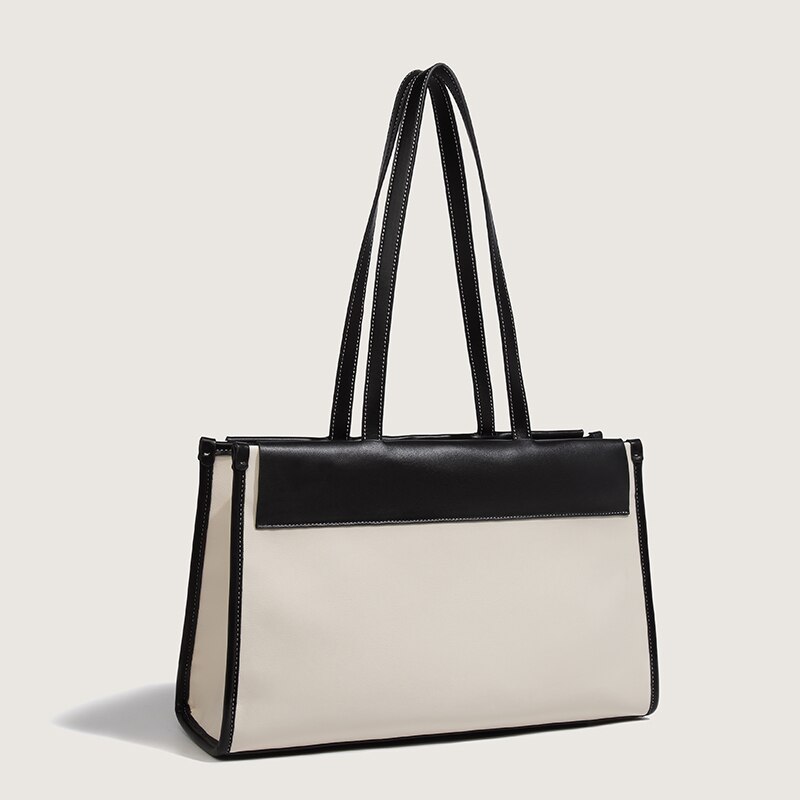 Trend Panelled Design Large Capacity Handbag