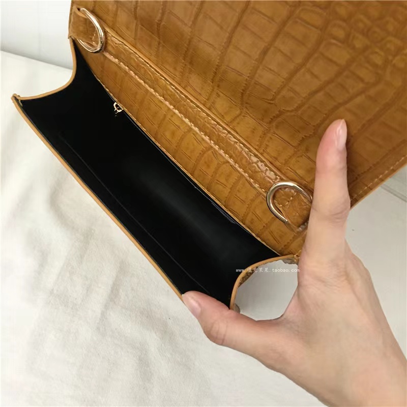 High Quality Luxury Wood Handle Flap Handbag