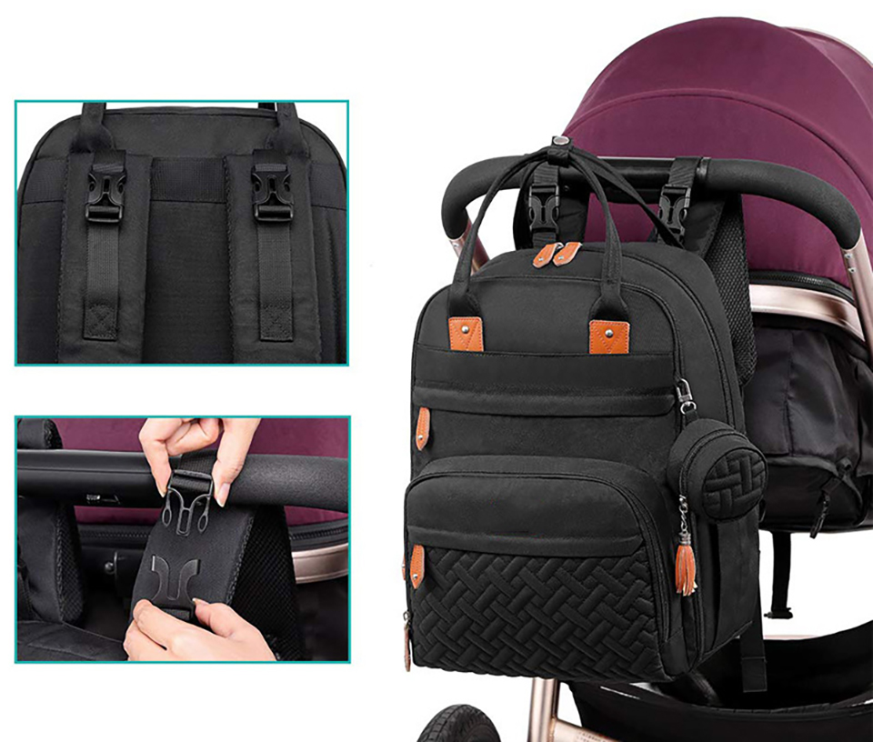 Nappy Bag Quilted Luxury Multifunction Handbag