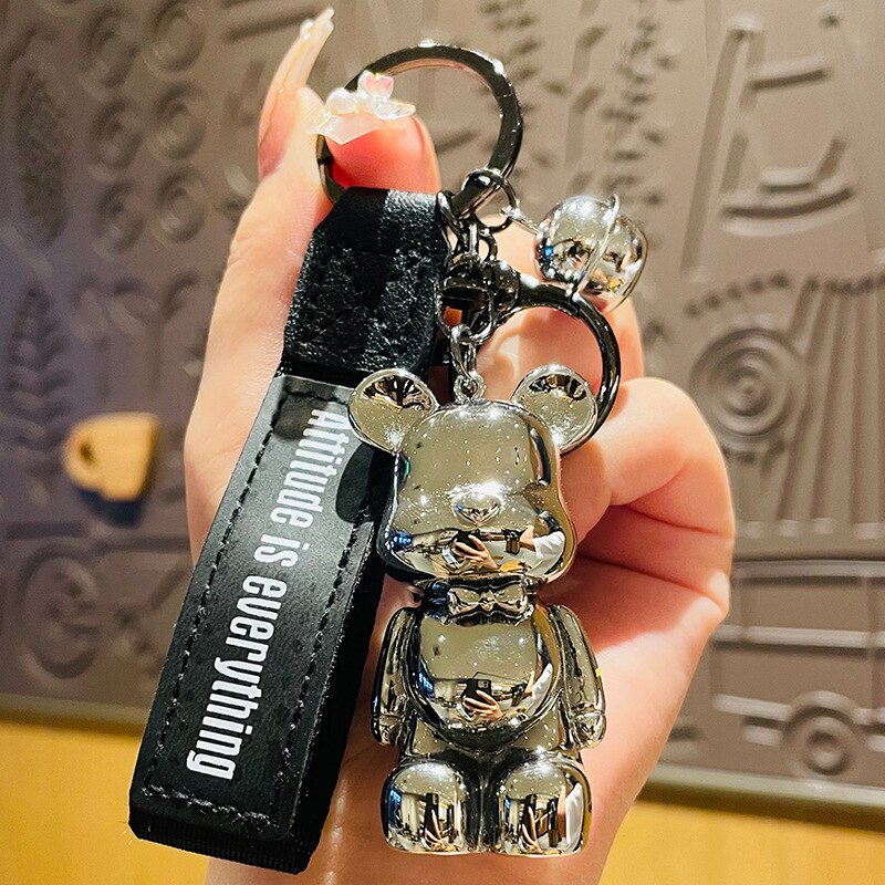 Bow Tie Bear Keychain