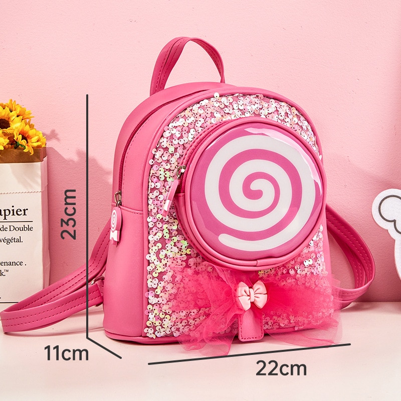 Children Mini Backpack Purse Cute Lollipop School Bag