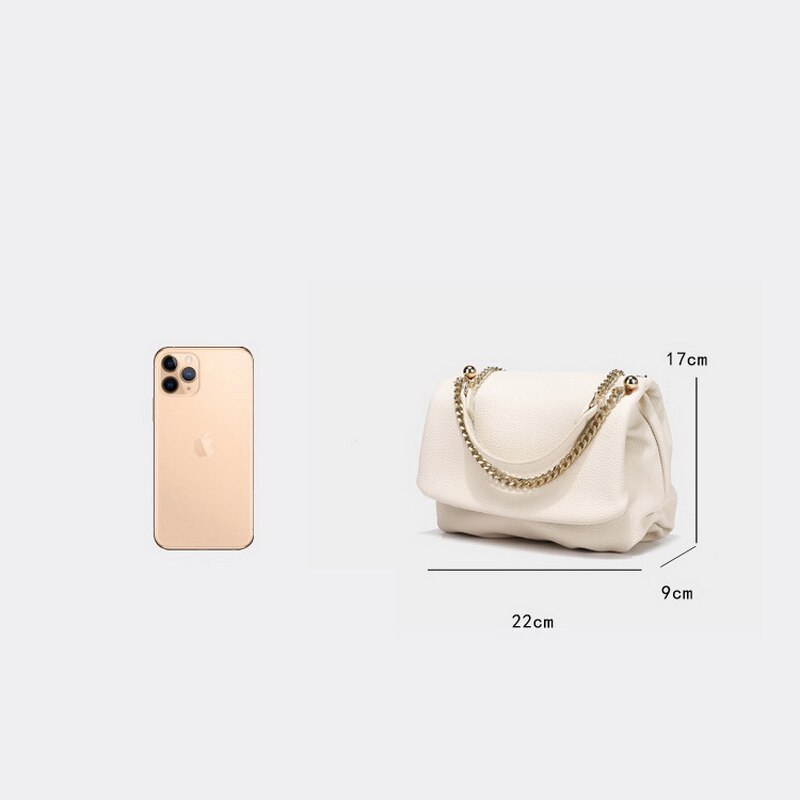 Vintage Chain Saddle Crossbody Bag