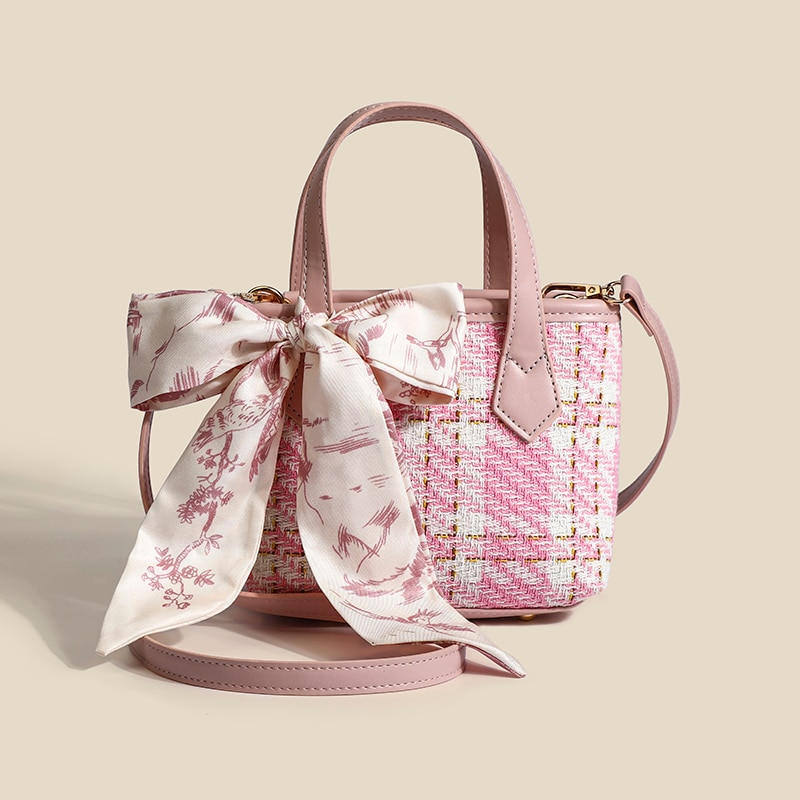 Plaid Large Capacity Shoulder Bag