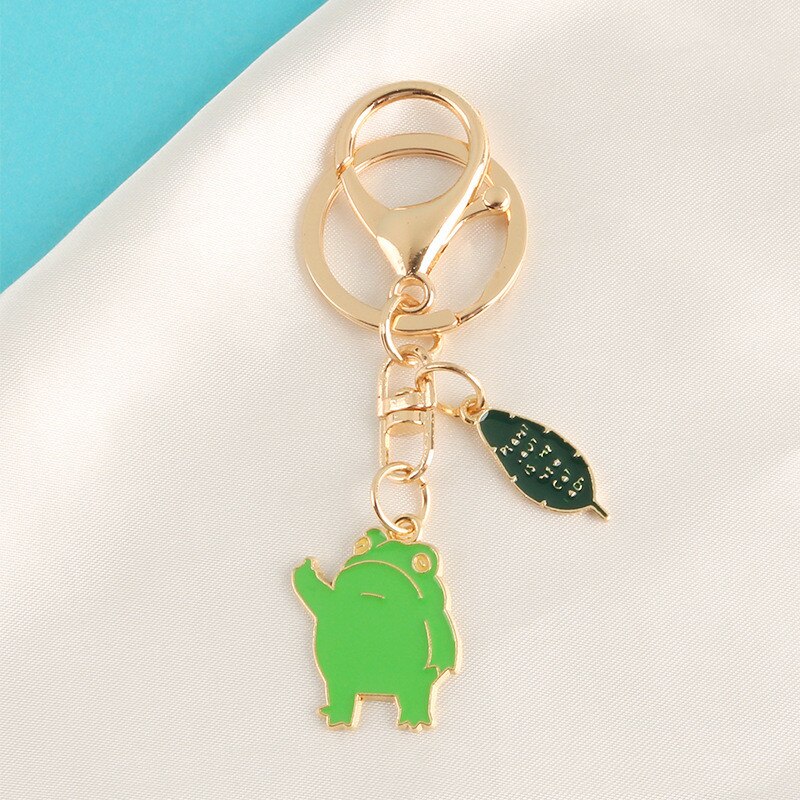Cute Frog Boat Acrylic Keychain