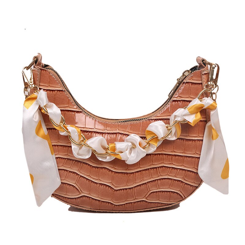 Stone Pattern Dumpling Crossbody Bag