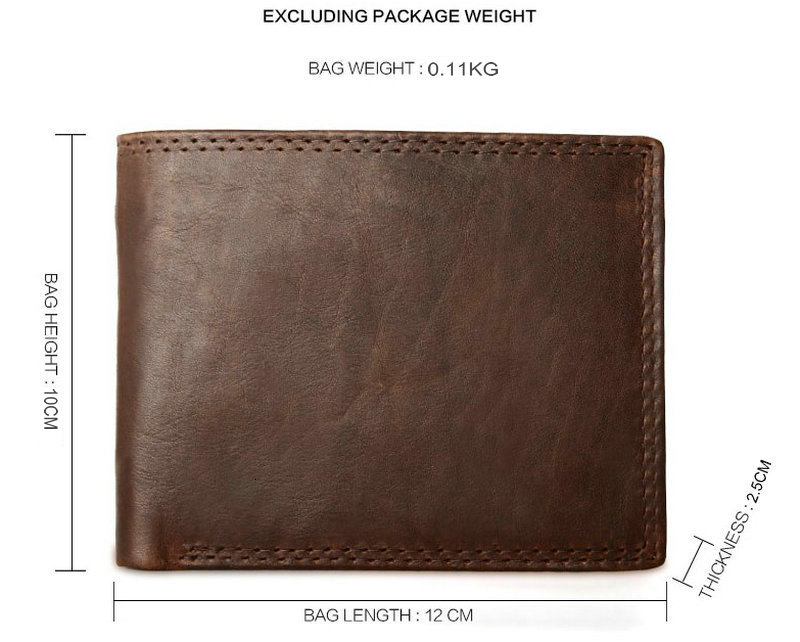 Brown Genuine Leather Men Wallet