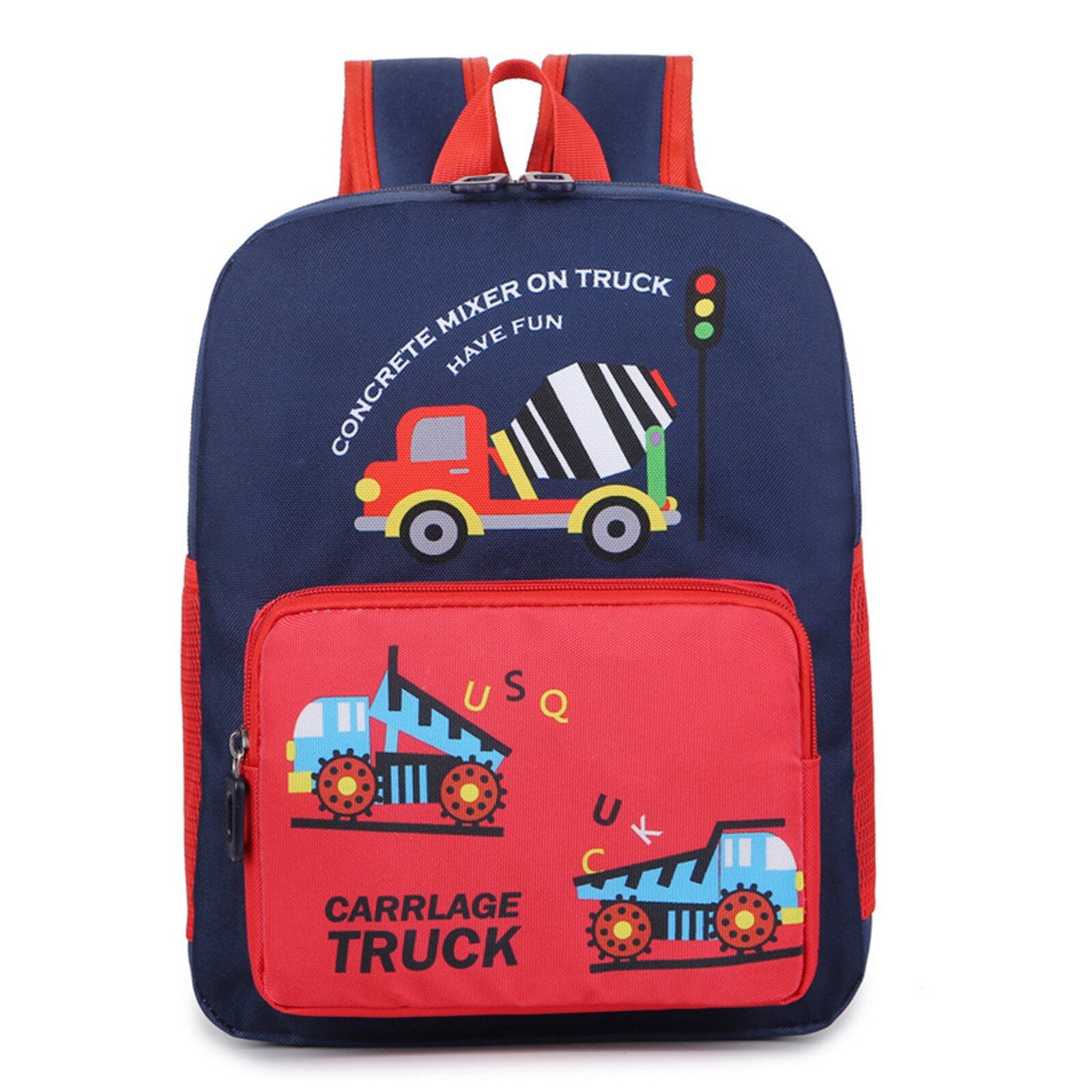 Children Cartoon Car Printing Backpack Toddler School Bag